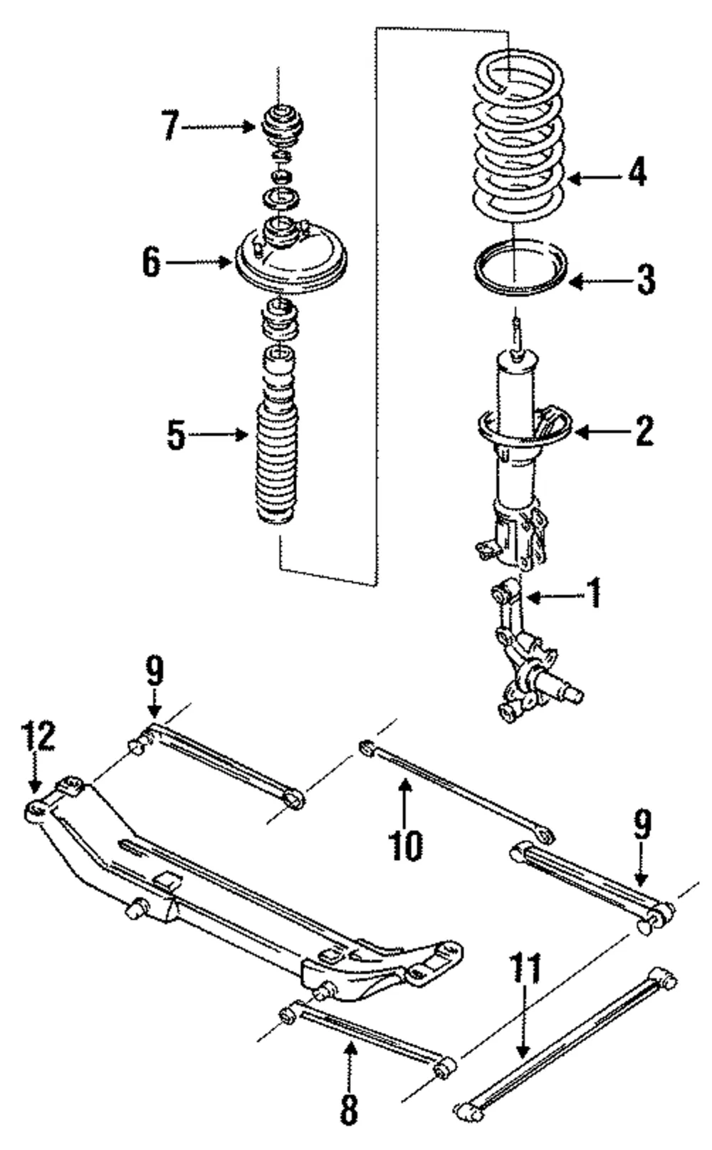 Trailing Arm - Passenger Side (RH) - Mazda (BR74-28-200A)