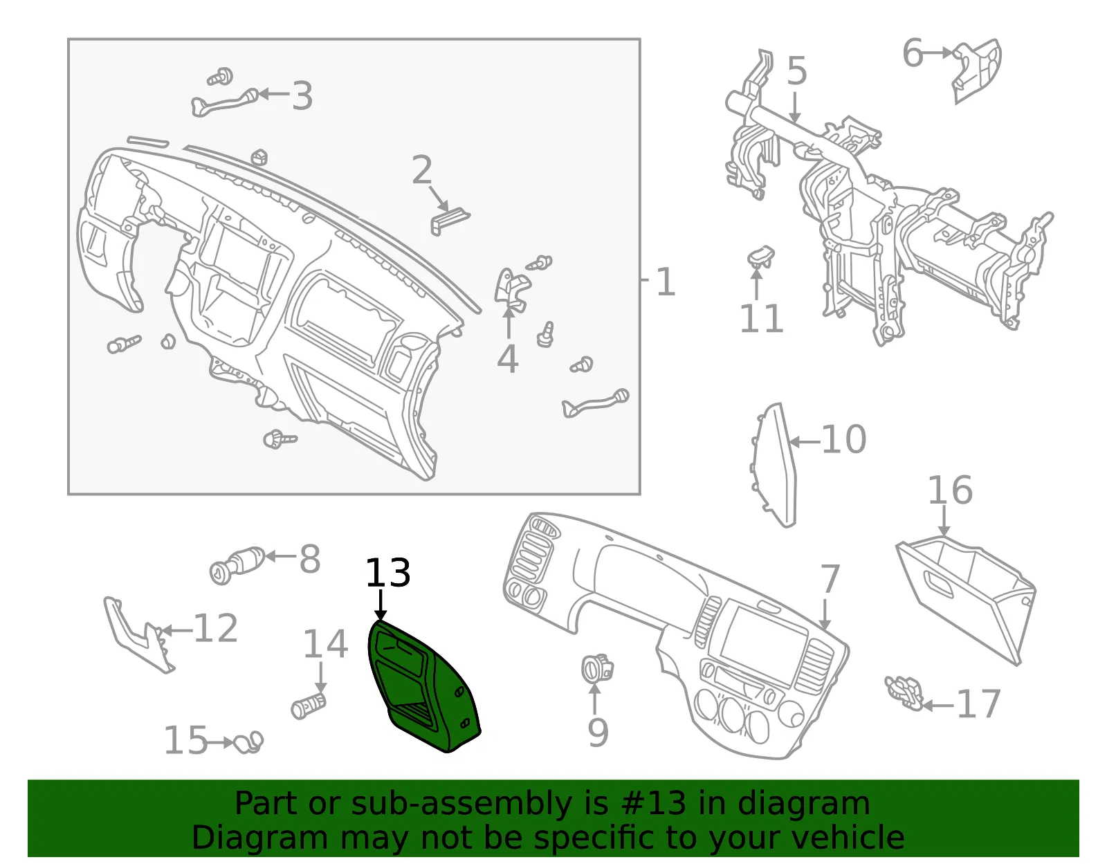 Panel Center Lower - MAZDA (EC0164271G66) - view 2