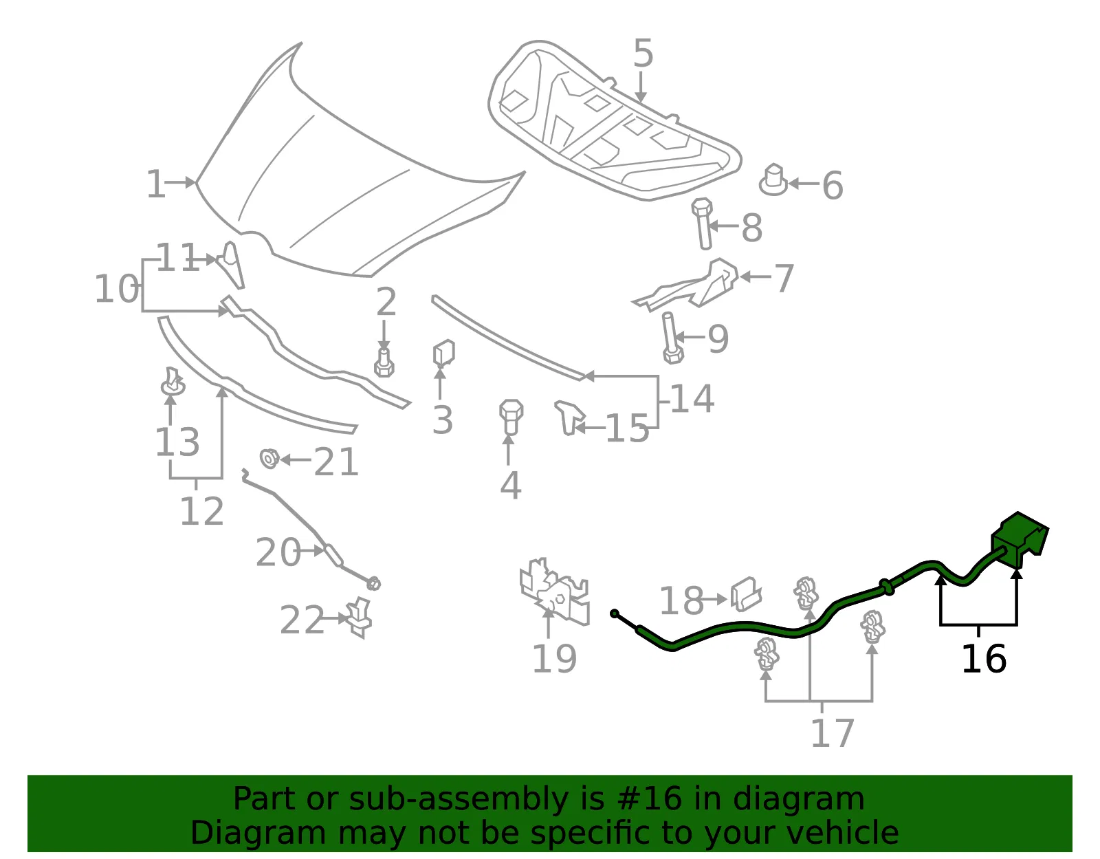 Release Cable - Mazda (EG21-56-720D) - view 3