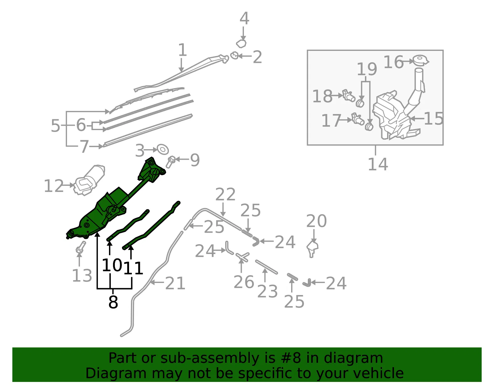 Link Wiper - MAZDA (EG2267360B) - view 2