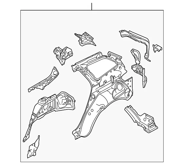 Inner Panel Assembly - Driver's Side (LH) - Mazda (EH44-71-100A)