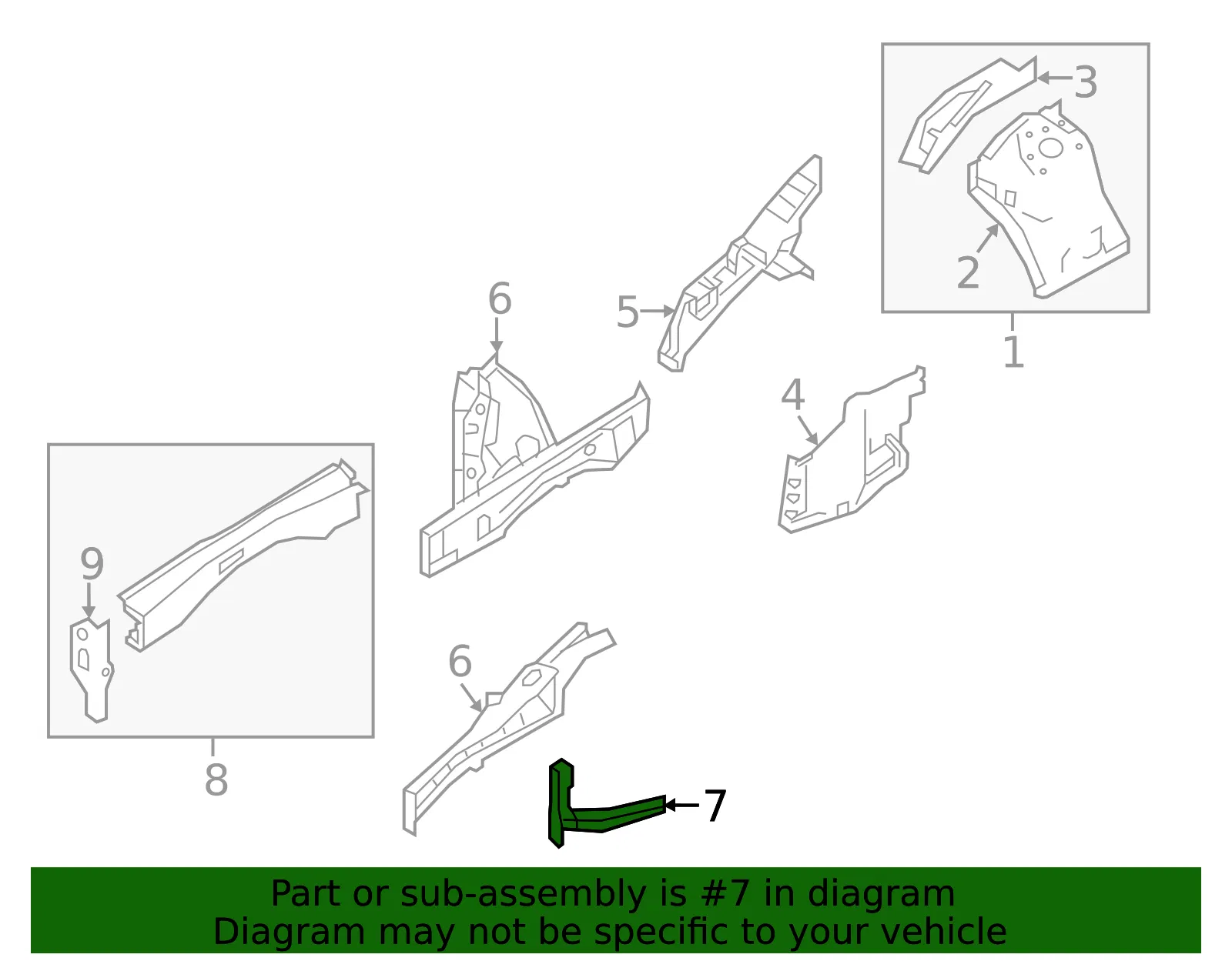 Front Support - Passenger Side (RH) - Nissan (F2520-3JAMA) - view 2