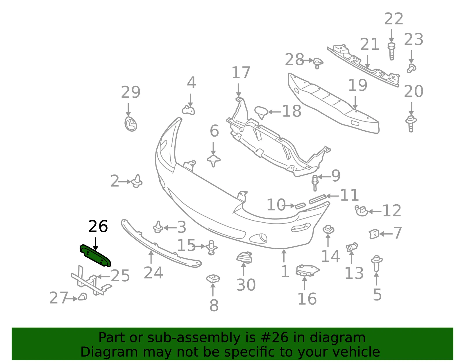 License Mount Protector - Mazda (FB01-50-144) - view 3