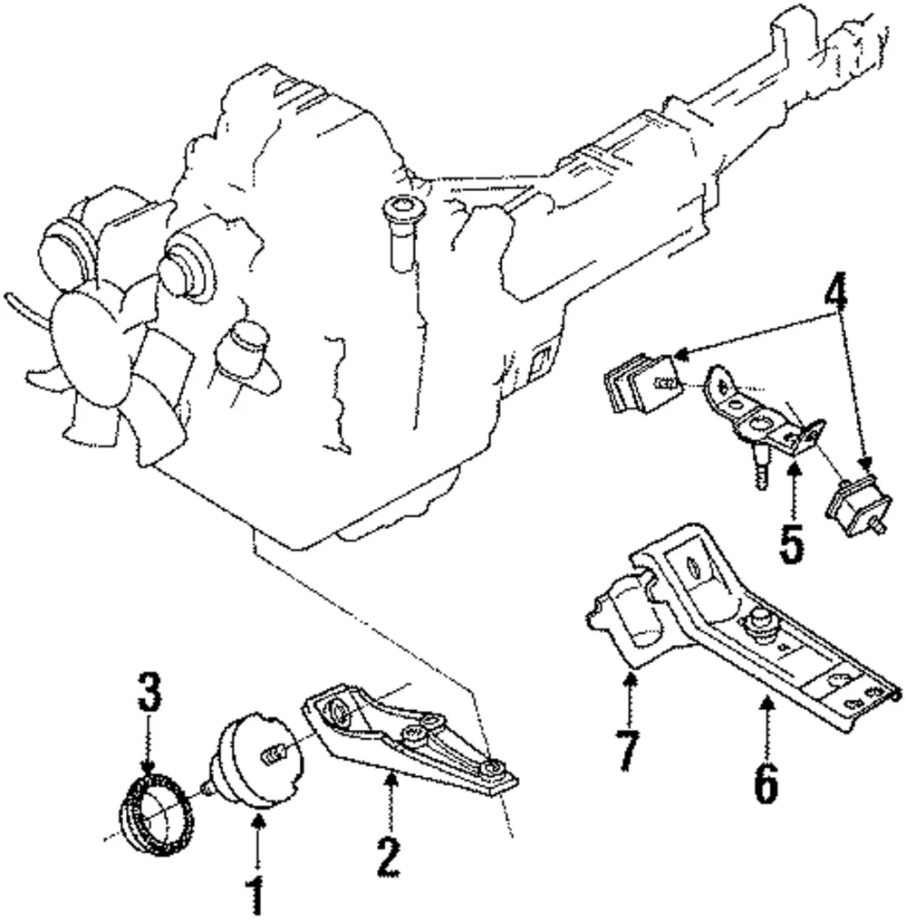 Trans Cross-Member - Mazda (f04439370d)