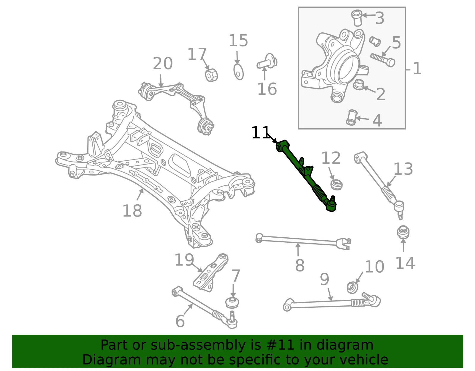 Link L Lateral - MAZDA (FF1428550A) - view 2