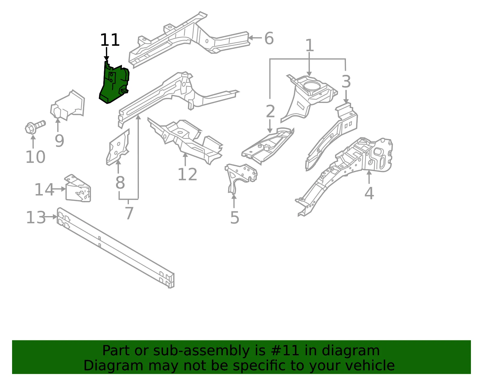 Mount Bracket - Nissan (G5151-3NFMA) - view 2