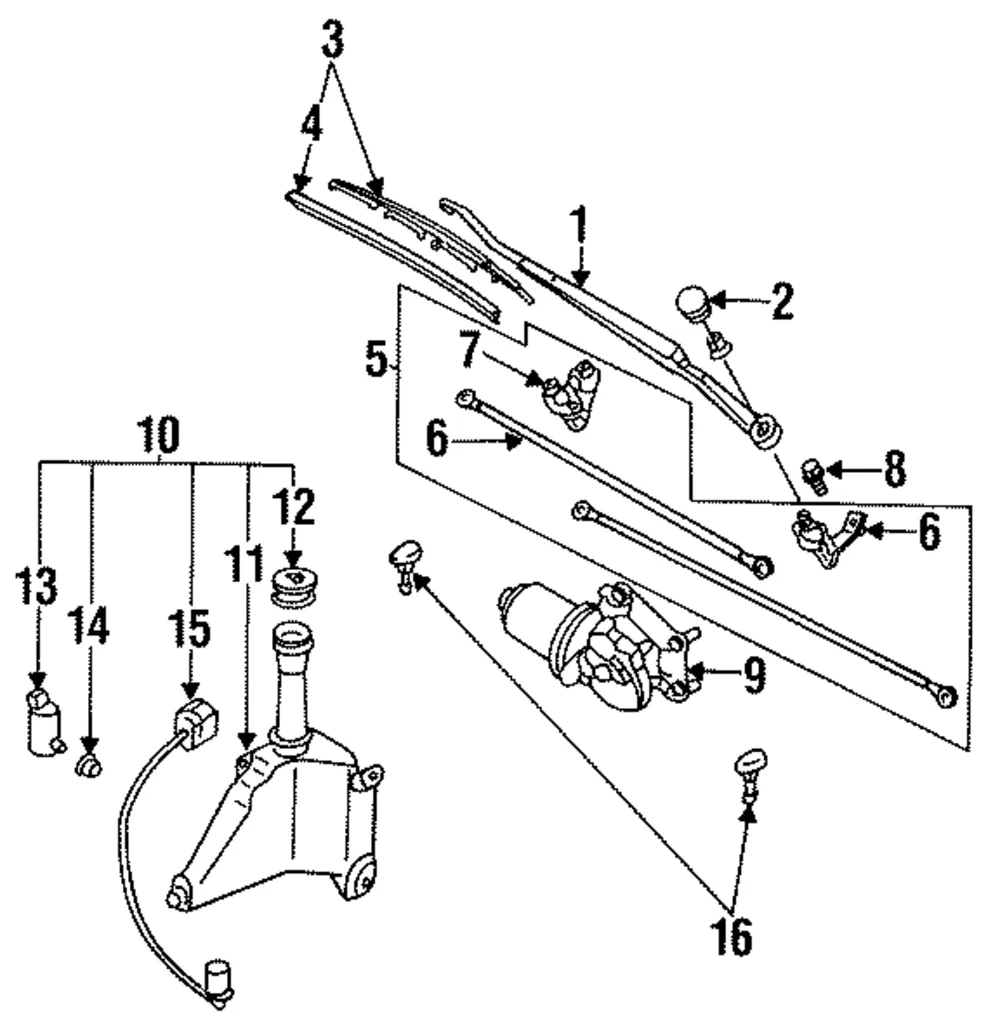 Arm Wiper - Passenger Side (RH) - Mazda (GA2B-67-321)