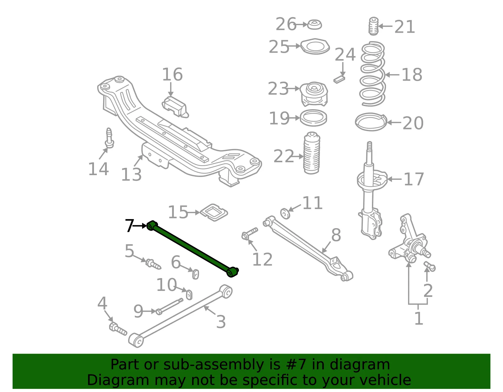 Link L Lateral - MAZDA (GD7A28550) - view 2