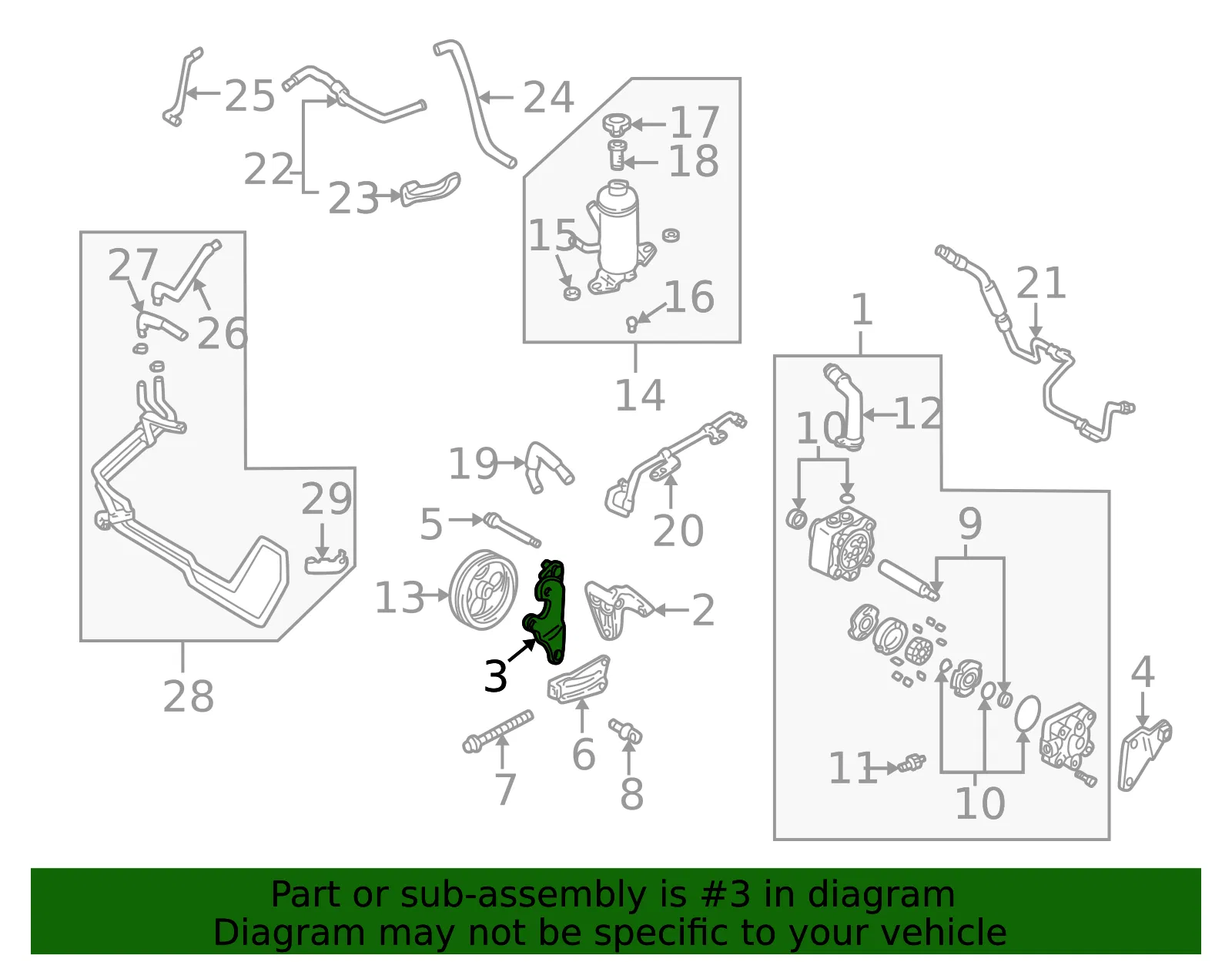 Bracket Vane Pump - Mazda (gd7a3260xa) - view 2