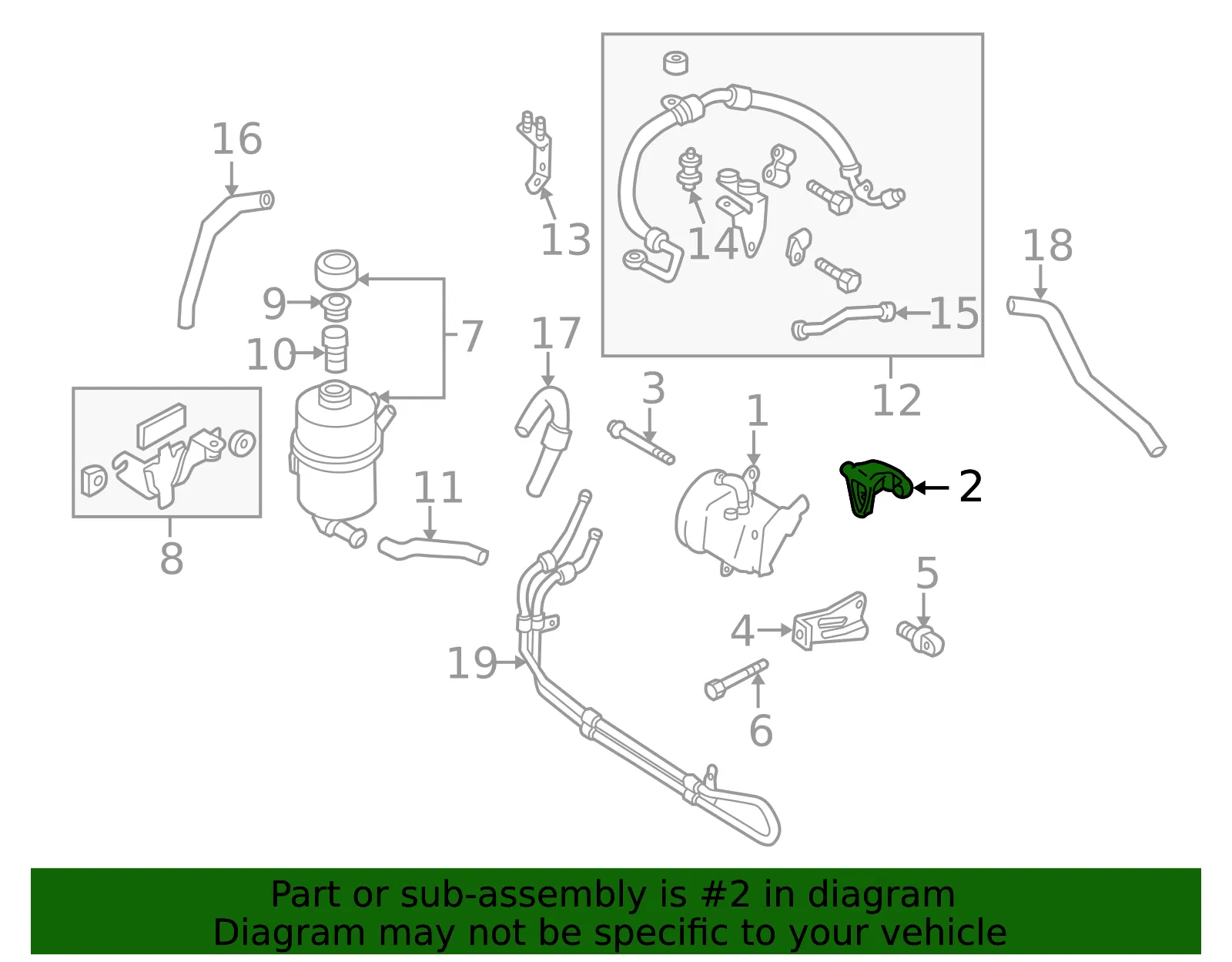 Bracket Pump - MAZDA (GE4T32603) - view 2