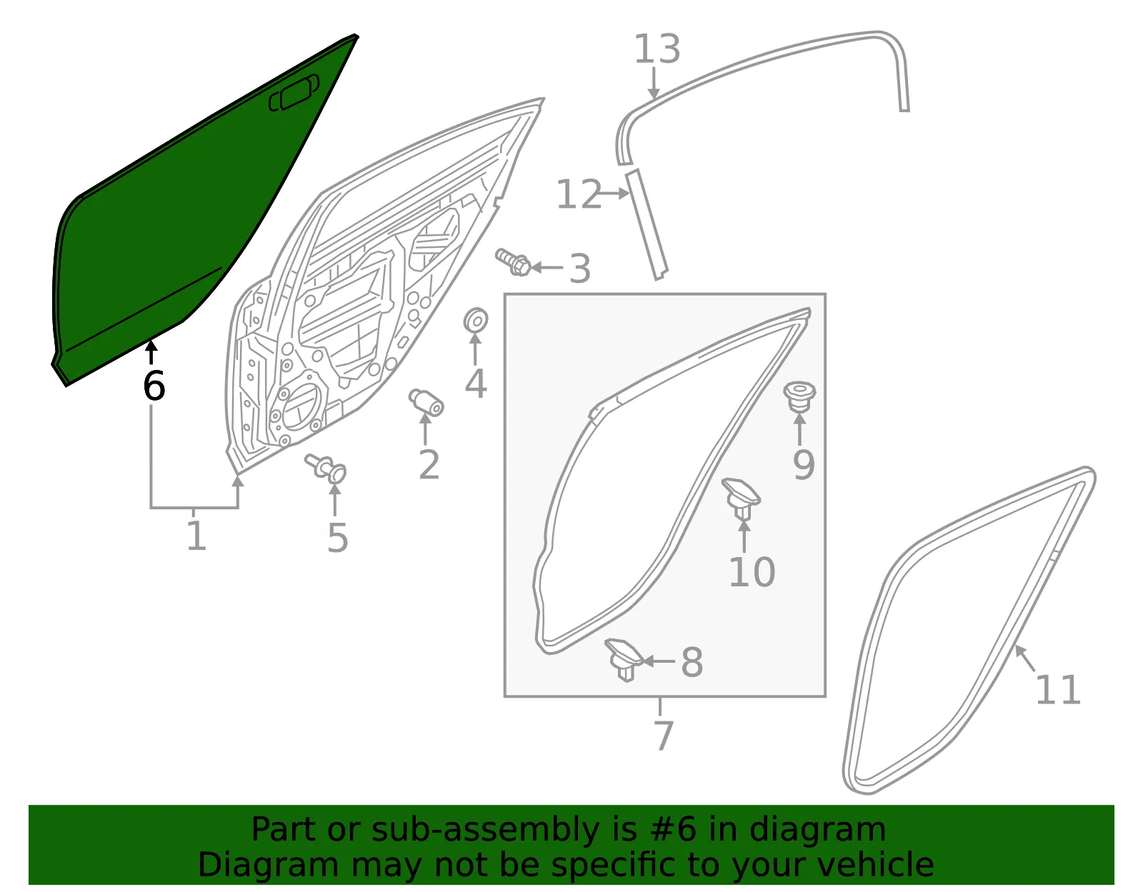 Outer Panel - Driver's Side (LH) - Mazda (GHK1-73-031) - view 2