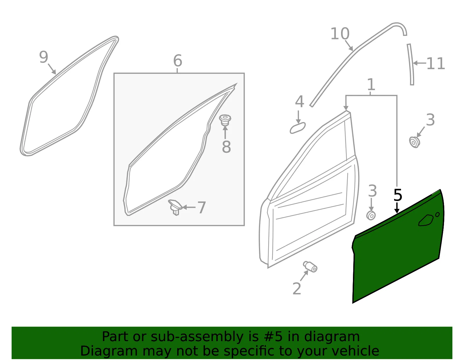 Outer Panel - Driver's Side (LH) - Mazda (GHP9-59-031A) - view 2