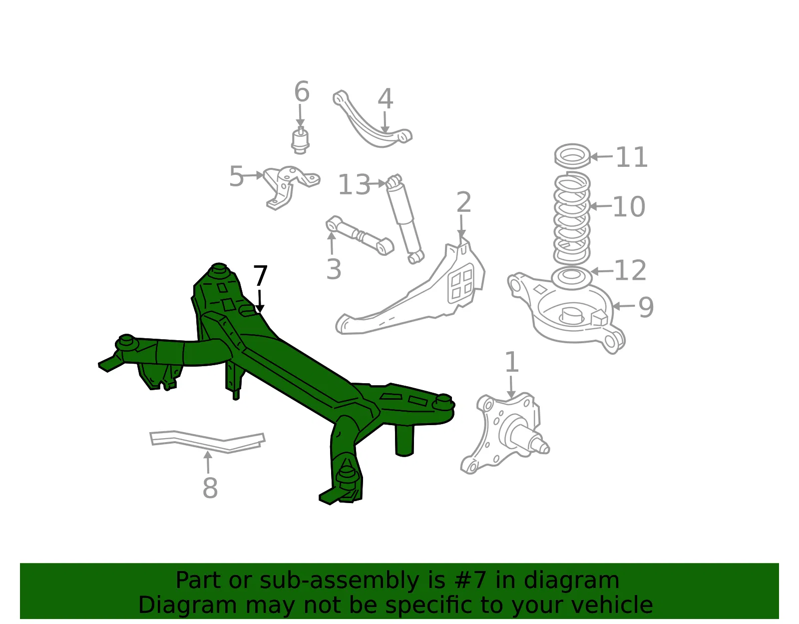 Frame Sub - MAZDA (GK2A2880XJ) - view 2
