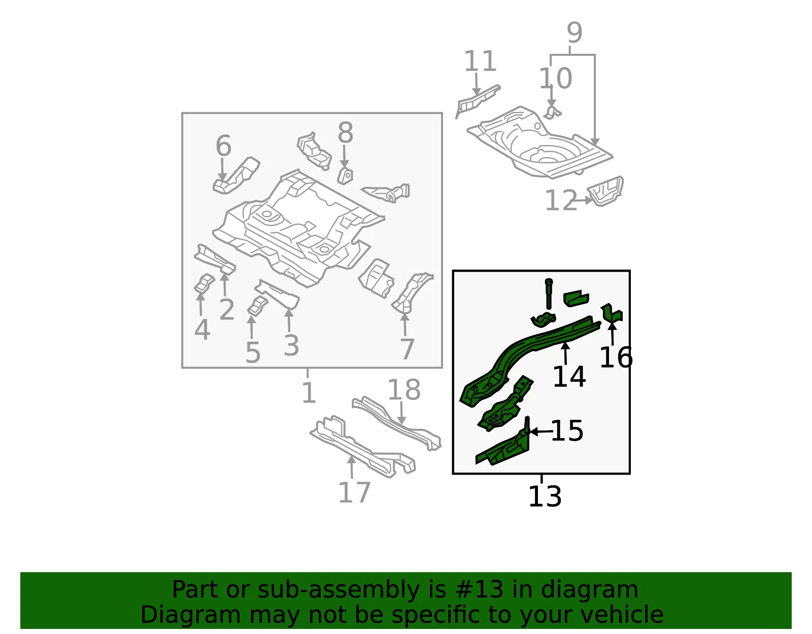 Floor Side Rail - Mazda (gk2a53810f) - view 2
