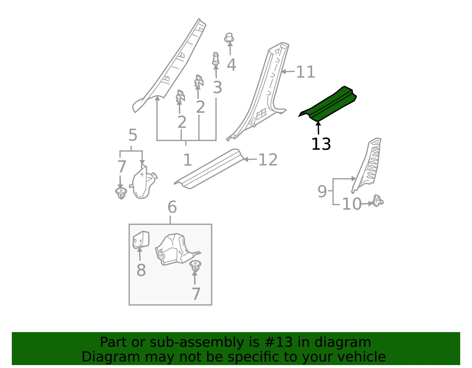 Plate L Rear Scuff - MAZDA (GK2E68740D80) - view 2
