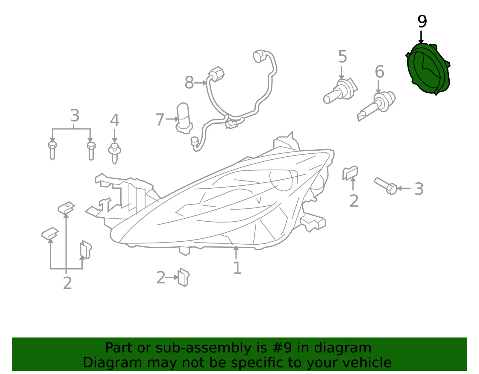Socket Cover - Mazda (GS3L-51-0A1) - view 3