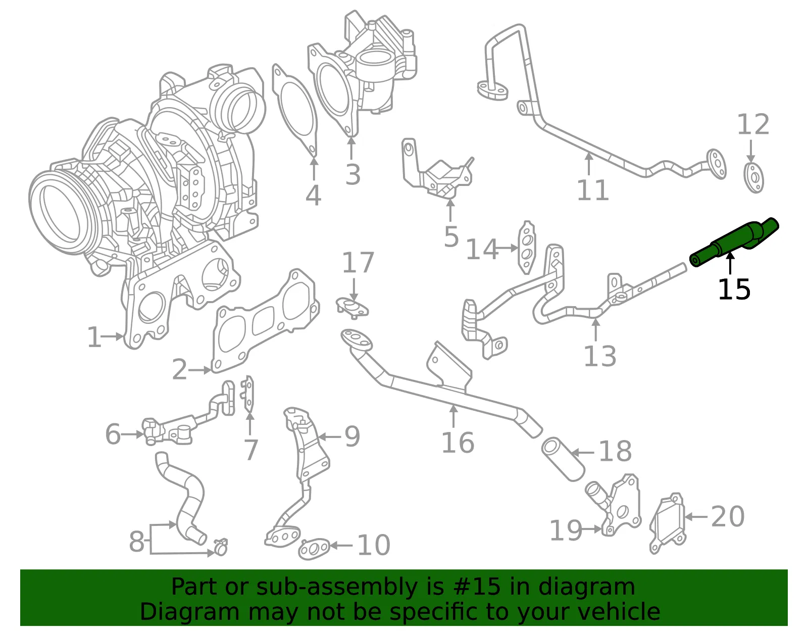 Turbocharger Coolant Line - Mazda (H301-13-53X) - view 2