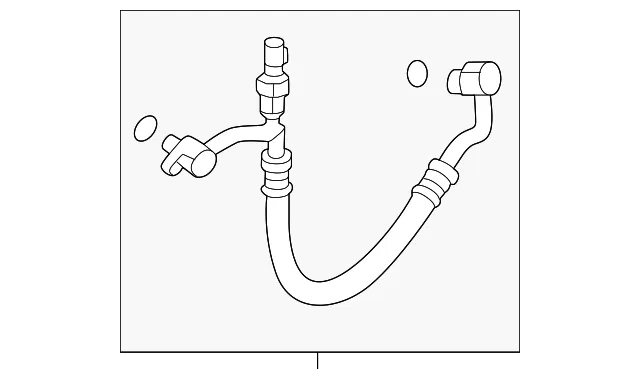 A/C Refrigerant Discharge Hose - Mazda (K628-61-4G0)