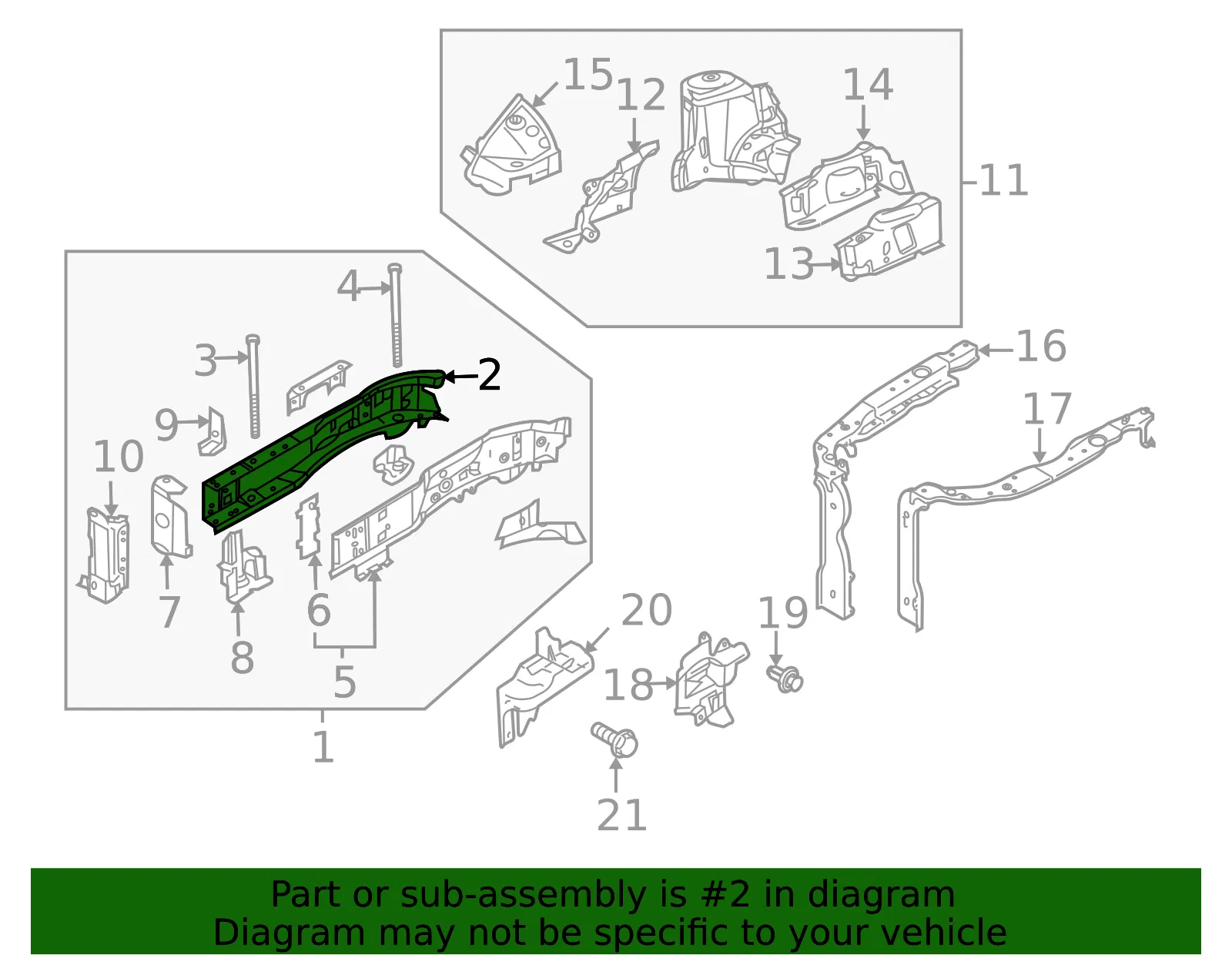 Frame L Inner - Mazda (l20654311d) - view 2