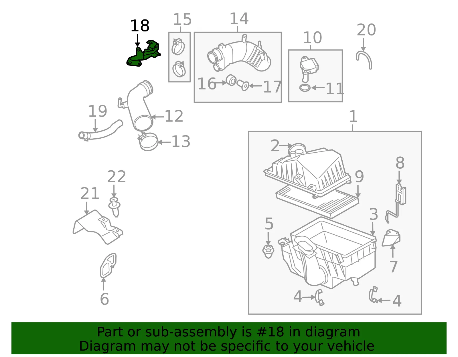 Bracket Air Pipe - MAZDA (L33X2065X) - view 3