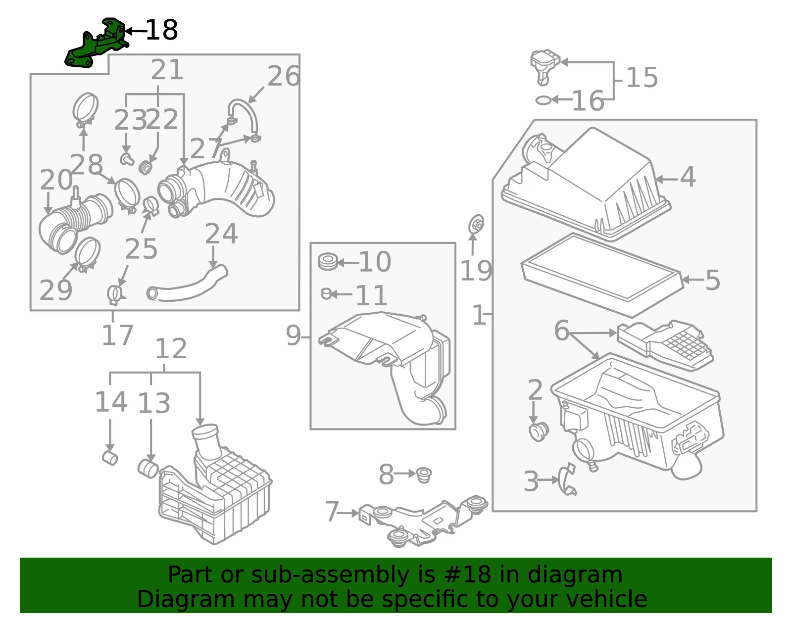 Bracket Air Pipe - MAZDA (L3K92065X) - view 2