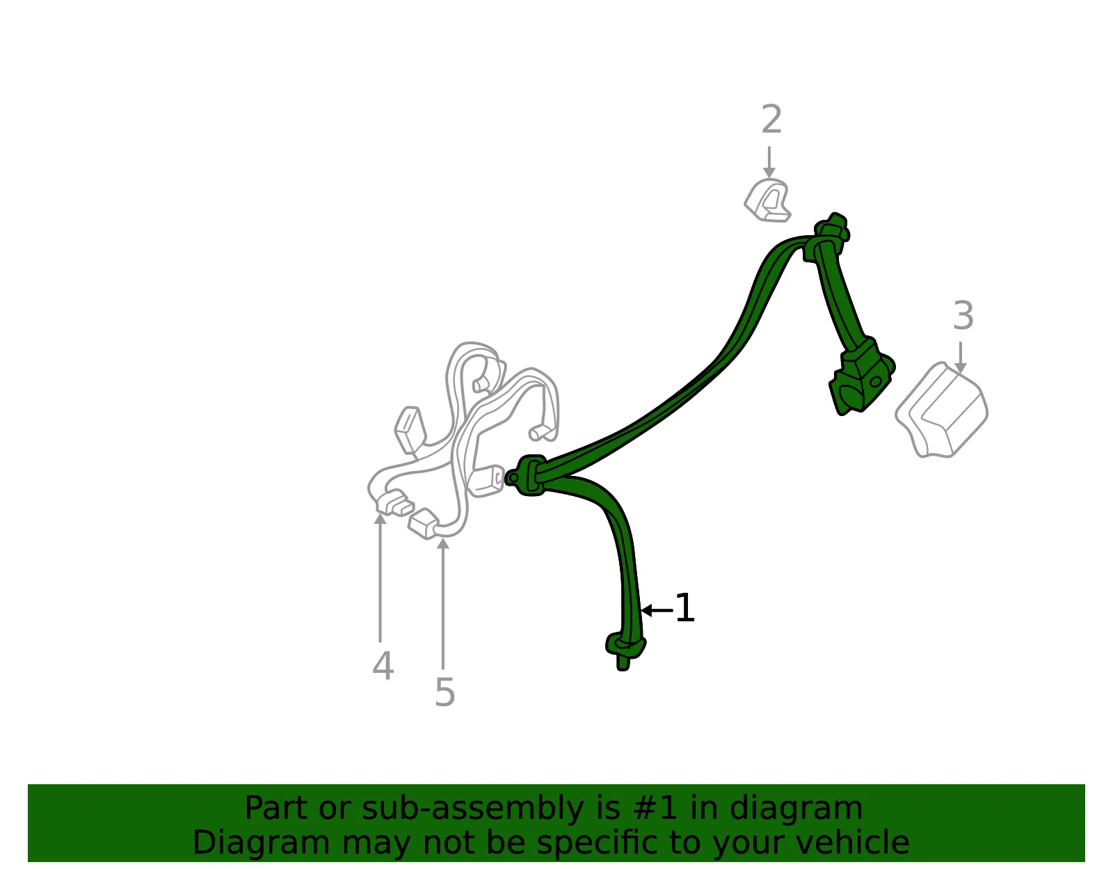 Belt B L Rr No 2 - MAZDA (LC6257890N80) - view 2