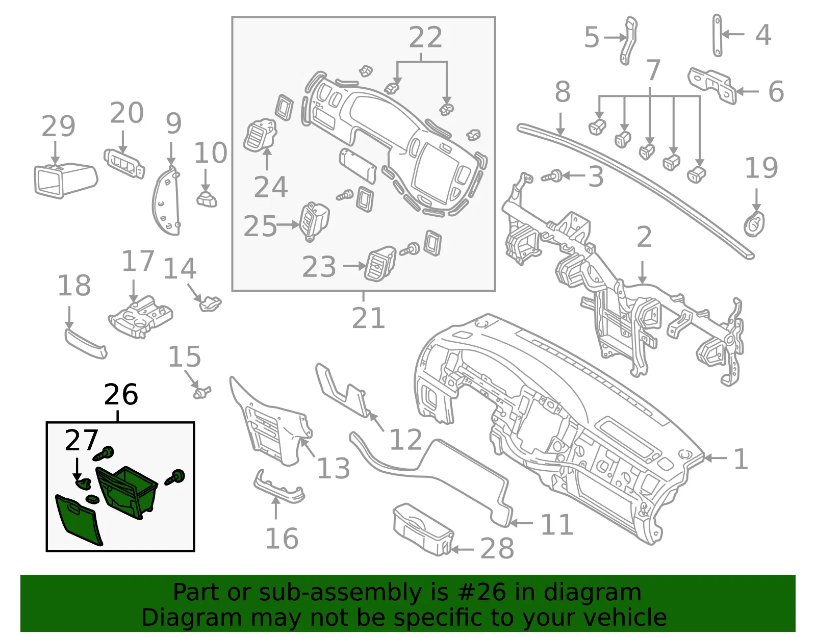 Pocket Panel - MAZDA (LC6264180E80) - view 2