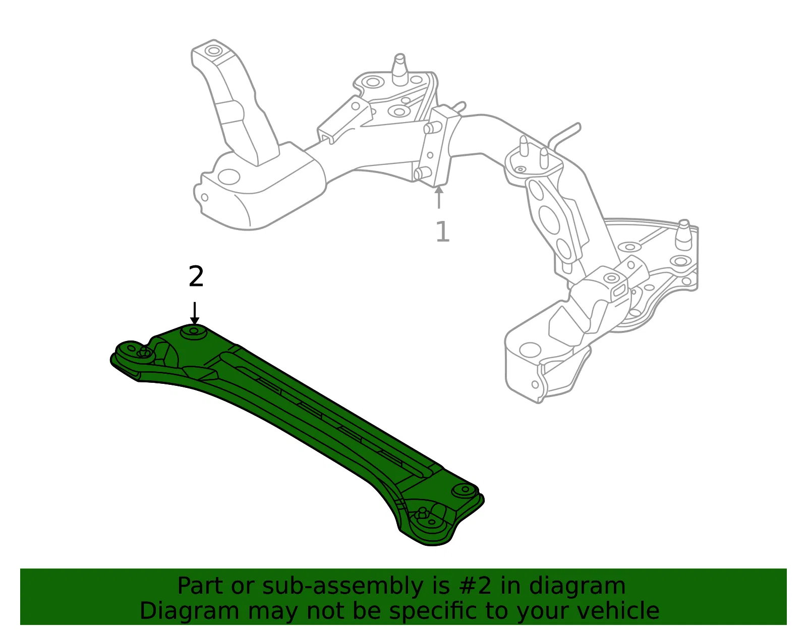 Member Transverse - MAZDA (LD4734H90) - view 2