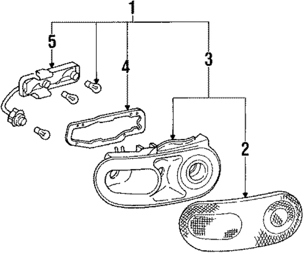 Lens & Housing - Driver's Side (LH) - Mazda (NA01-51-180B)