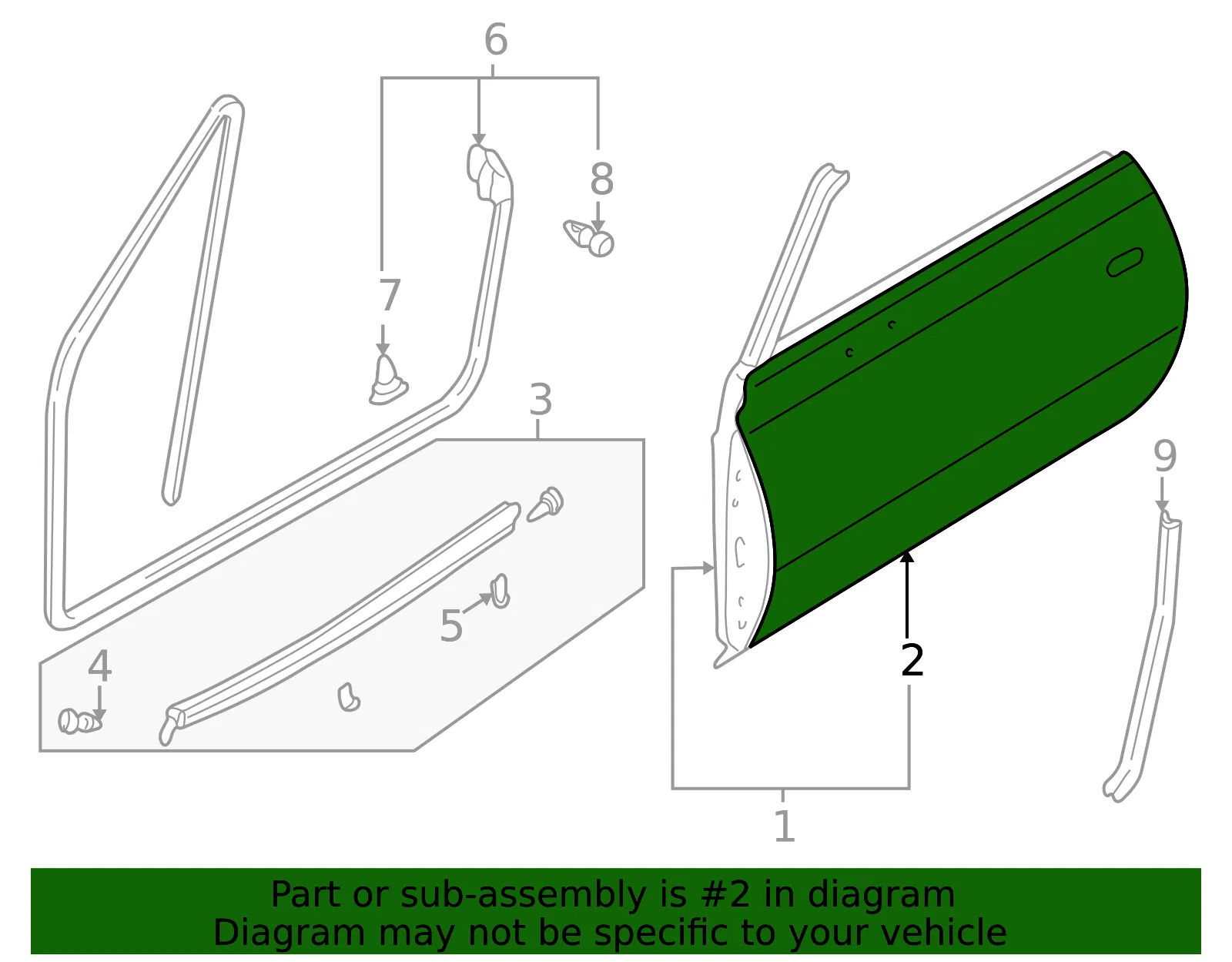 Outer Panel - Driver's Side (LH) - Mazda (NC10-59-030G) - view 2
