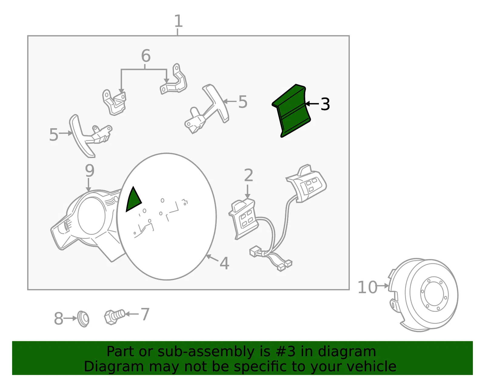 Cover - Driver's Side (LH) - Mazda (NH52-32-989) - view 2