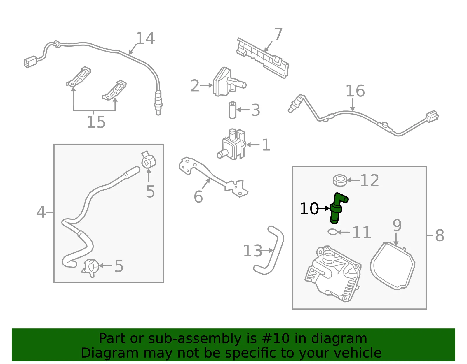 PCV Valve - Mazda (PY01-13-890) - view 3