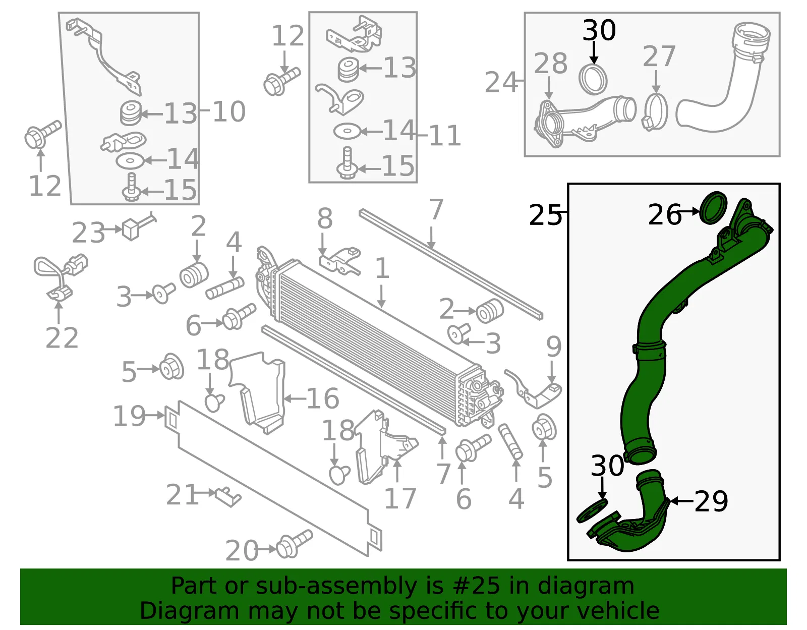 Inter-Cooler Pipe - Mazda (PY8W-13-240F) - view 2