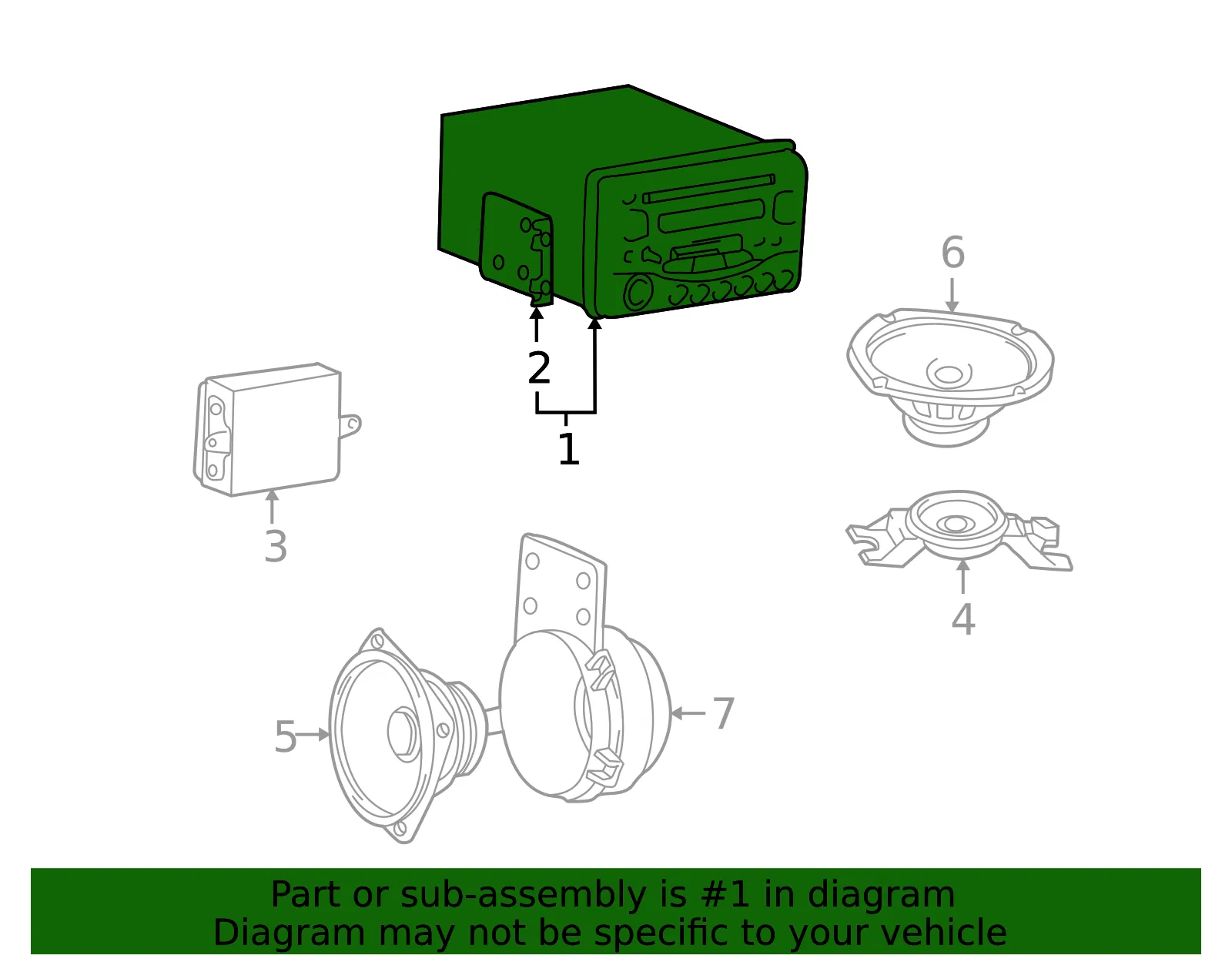 AM/FM Radio - Kia (96160-3C102R) - view 2
