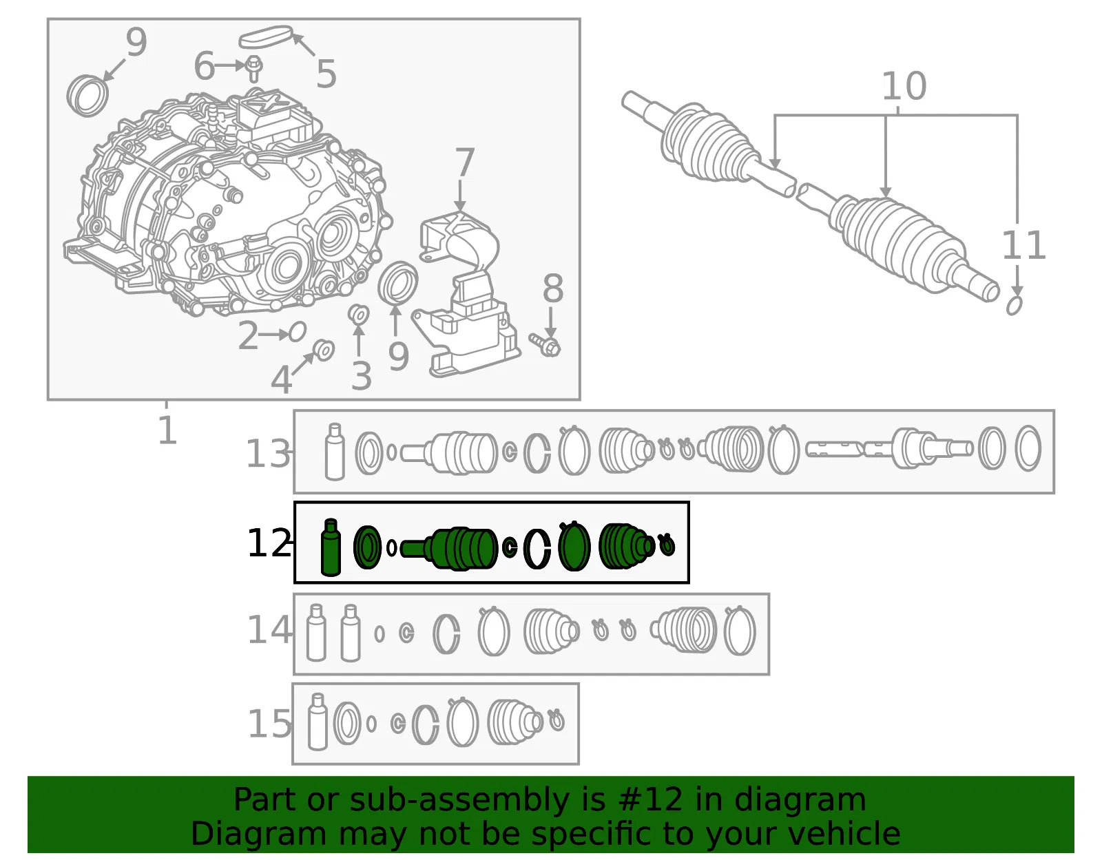Cv Joint Kit - Mazda (RD10-22-520) - view 2
