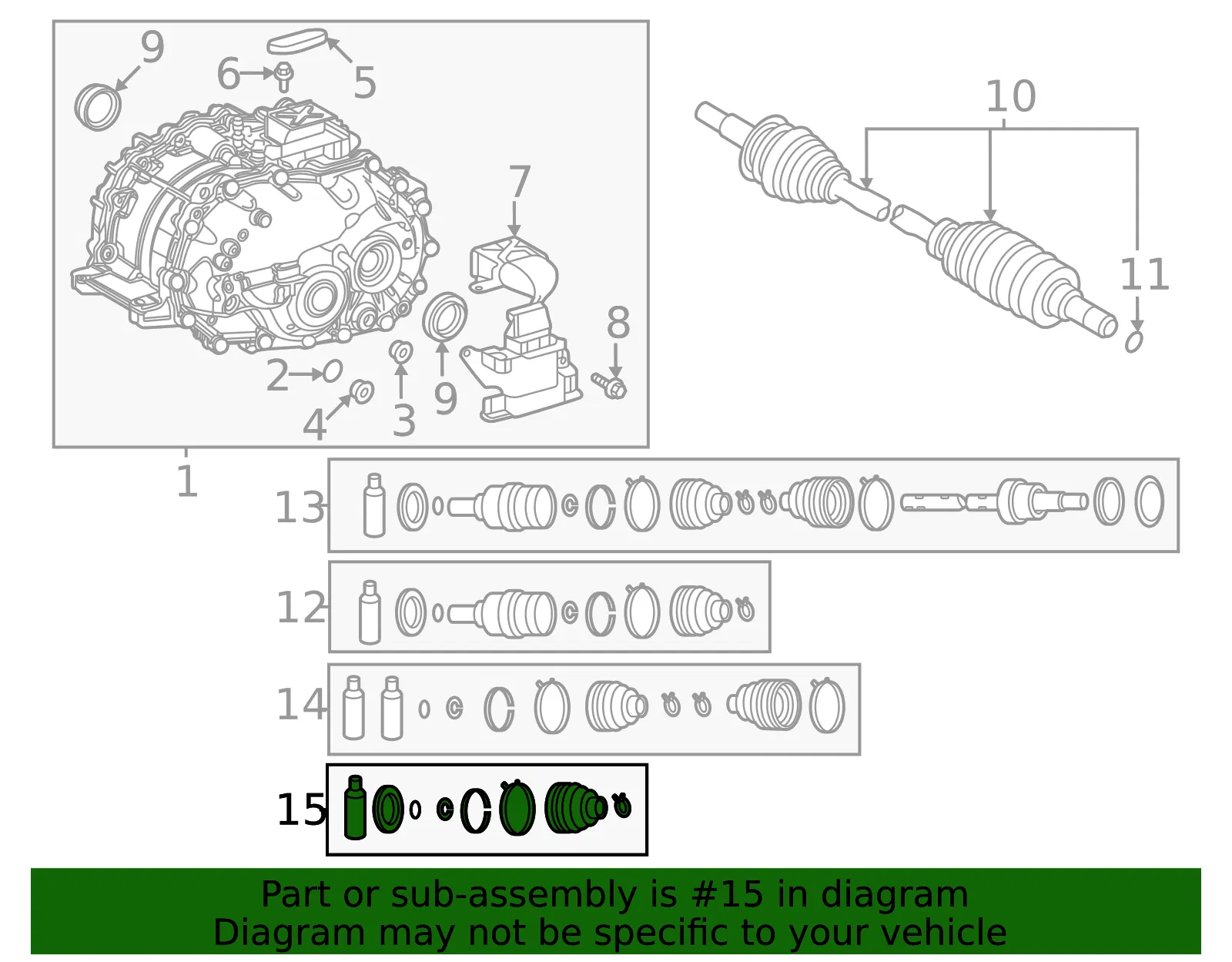 Cv Joint Boot Kit - Mazda (RD10-22-540) - view 2