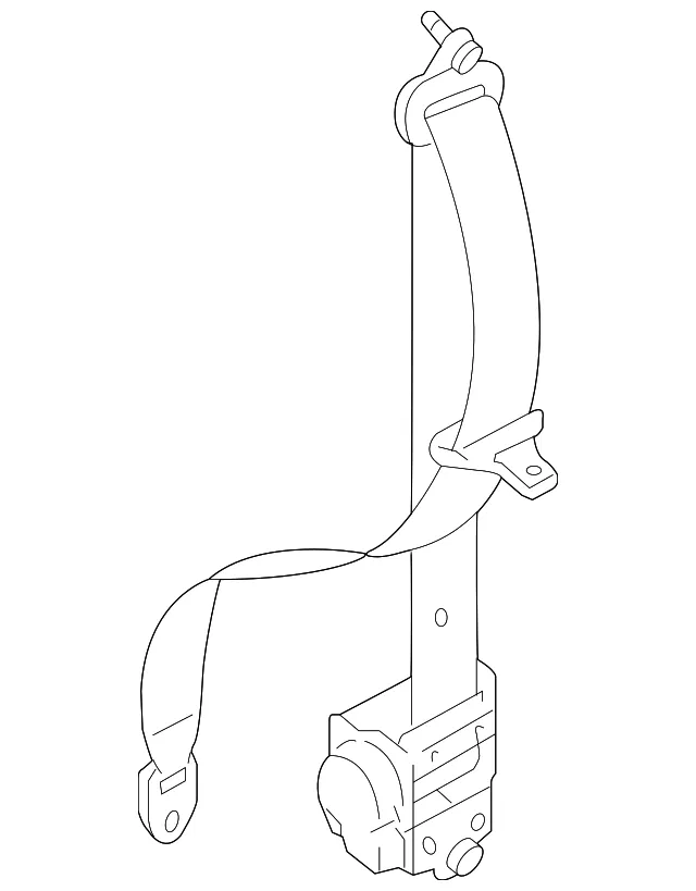 Belt B R Pretensioner - Passenger Side (RH) - Mazda (TDY1-57-L30-34)