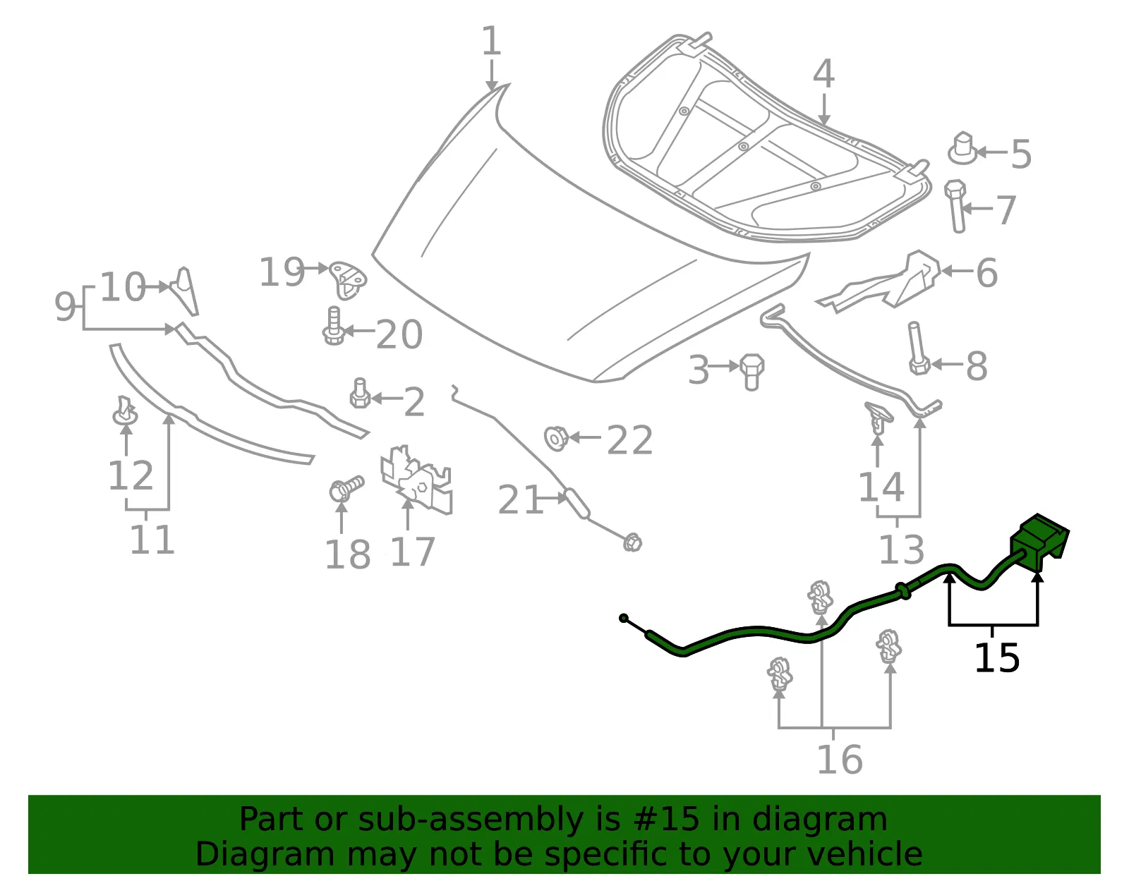 Release Cable - Mazda (TK48-56-720B) - view 3