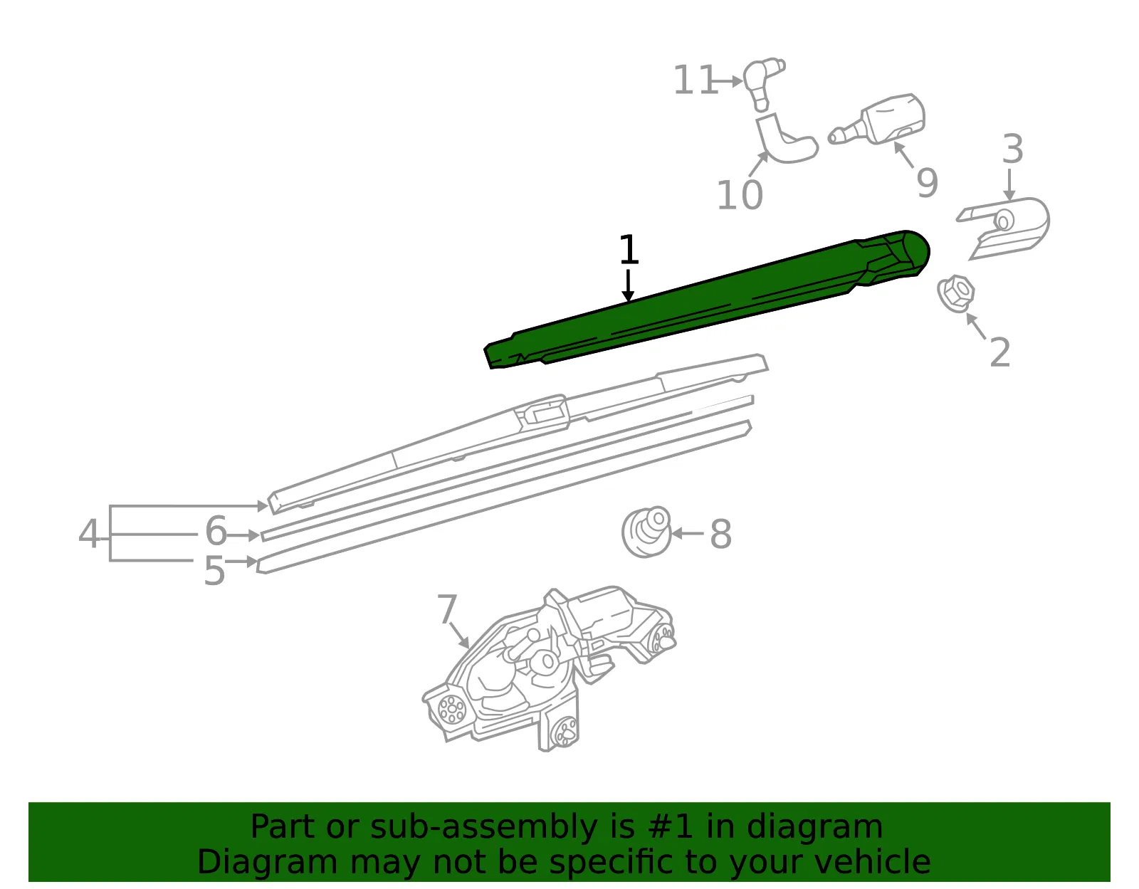Wiper Arm - Mazda (TK48-67-421) - view 3
