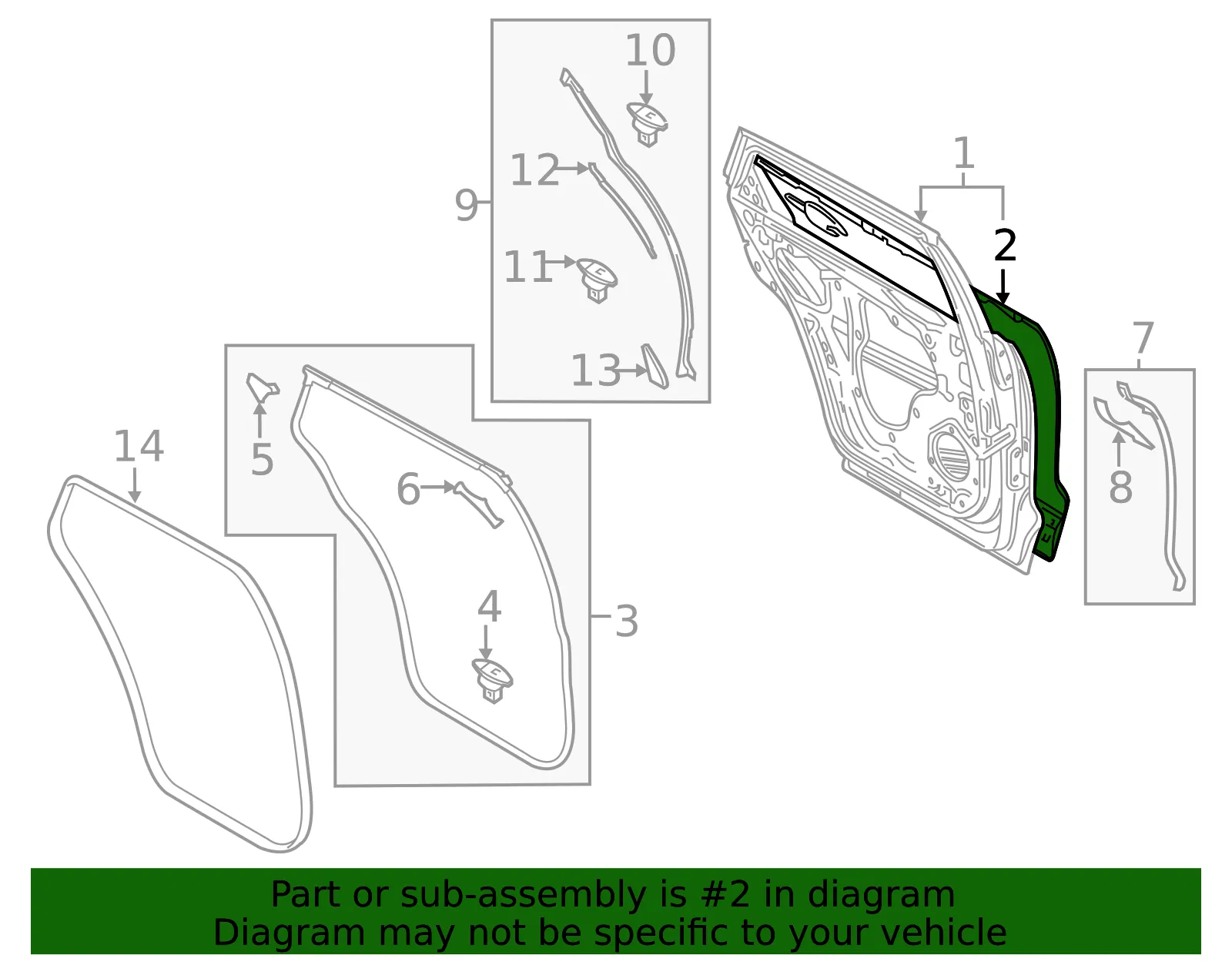 Outer Panel - Driver's Side (LH) - Mazda (TK48-73-031A) - view 2