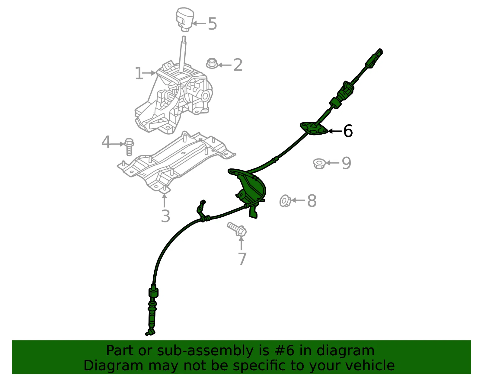 Cable - Mazda (VC67-46-500A) - view 2