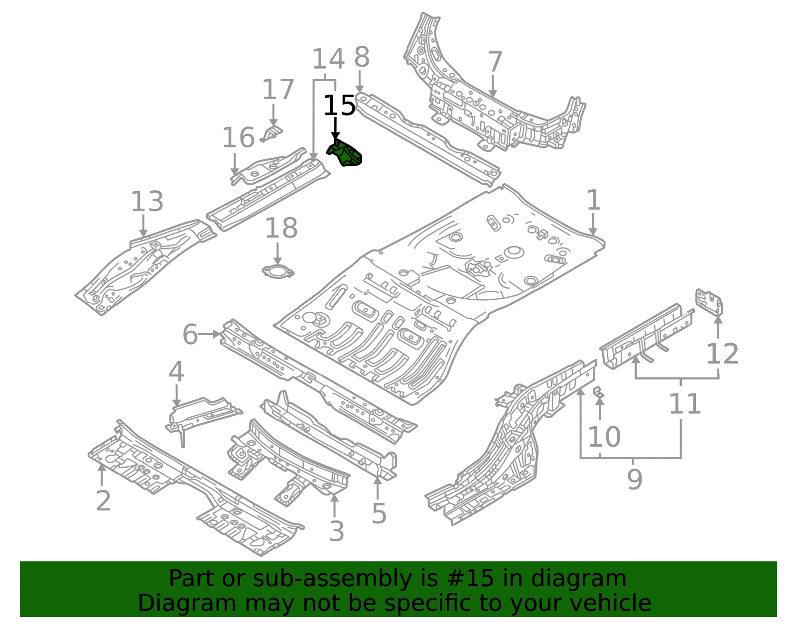 Frame Side Member Reinforcement Bracket - Mazda (VC67-54-7FZ) - view 2