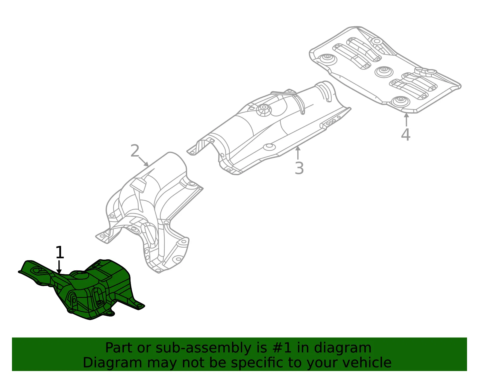 Floor Pan Heat Shield - Mazda (VC67-56-442A) - view 2