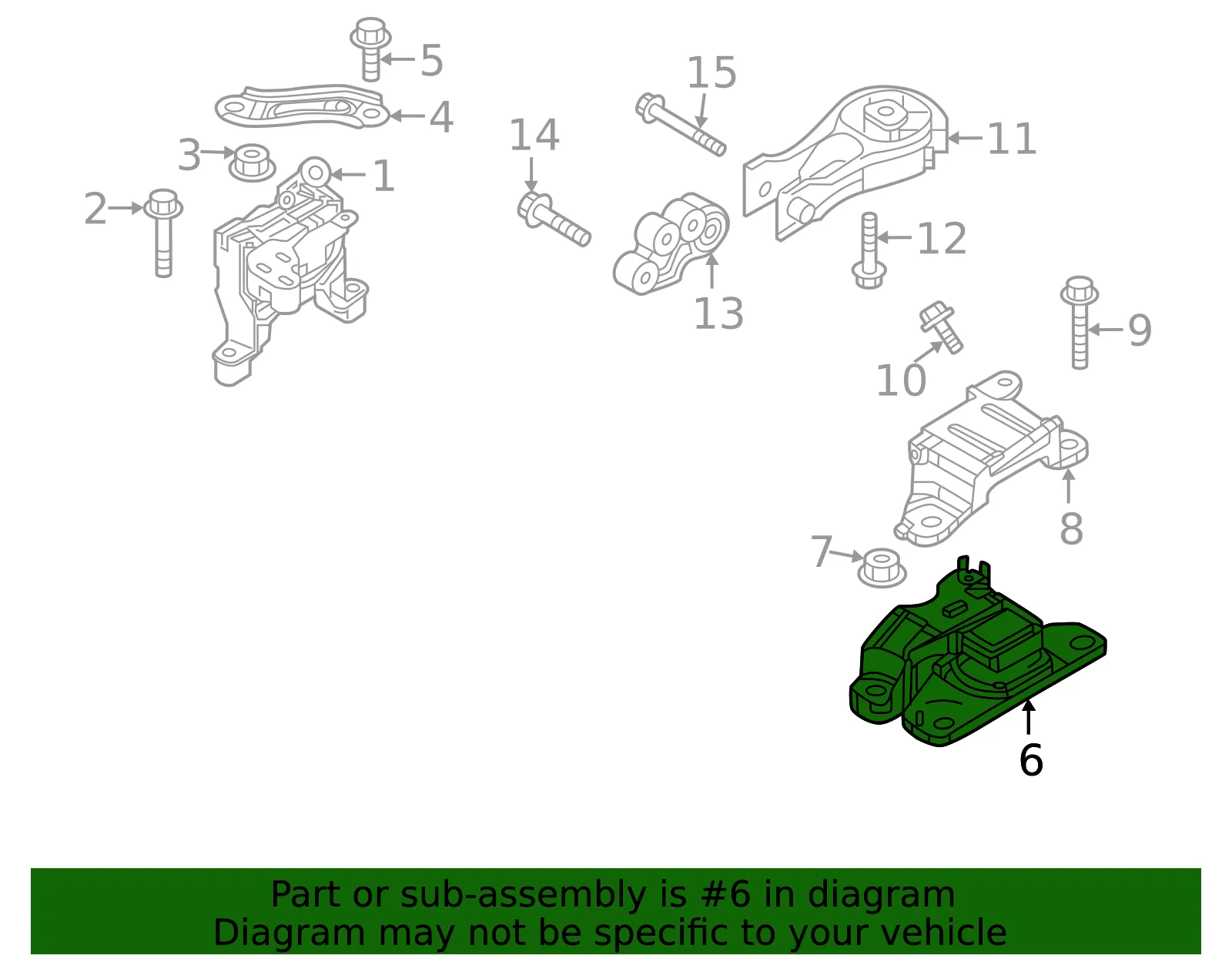 Mount - Mazda (VC85-39-070) - view 2