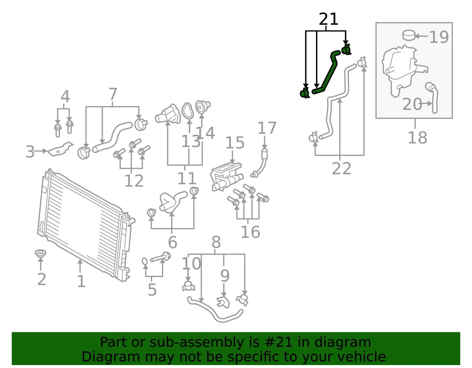 Hose Sub Tank - MAZDA (ZZC115381) - view 2