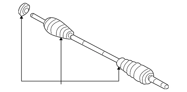 Shaft R Drive Rr - Passenger Side (RH) - Mazda (ZZCA-25-500)