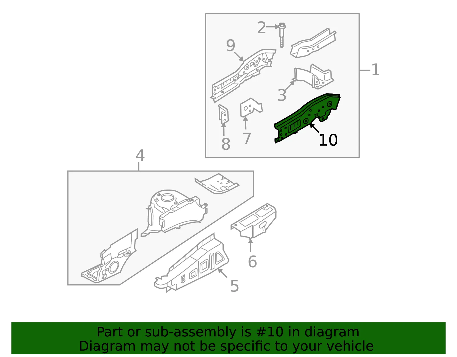 Frame R Front Outer - MAZDA (ZZCA53320) - view 2