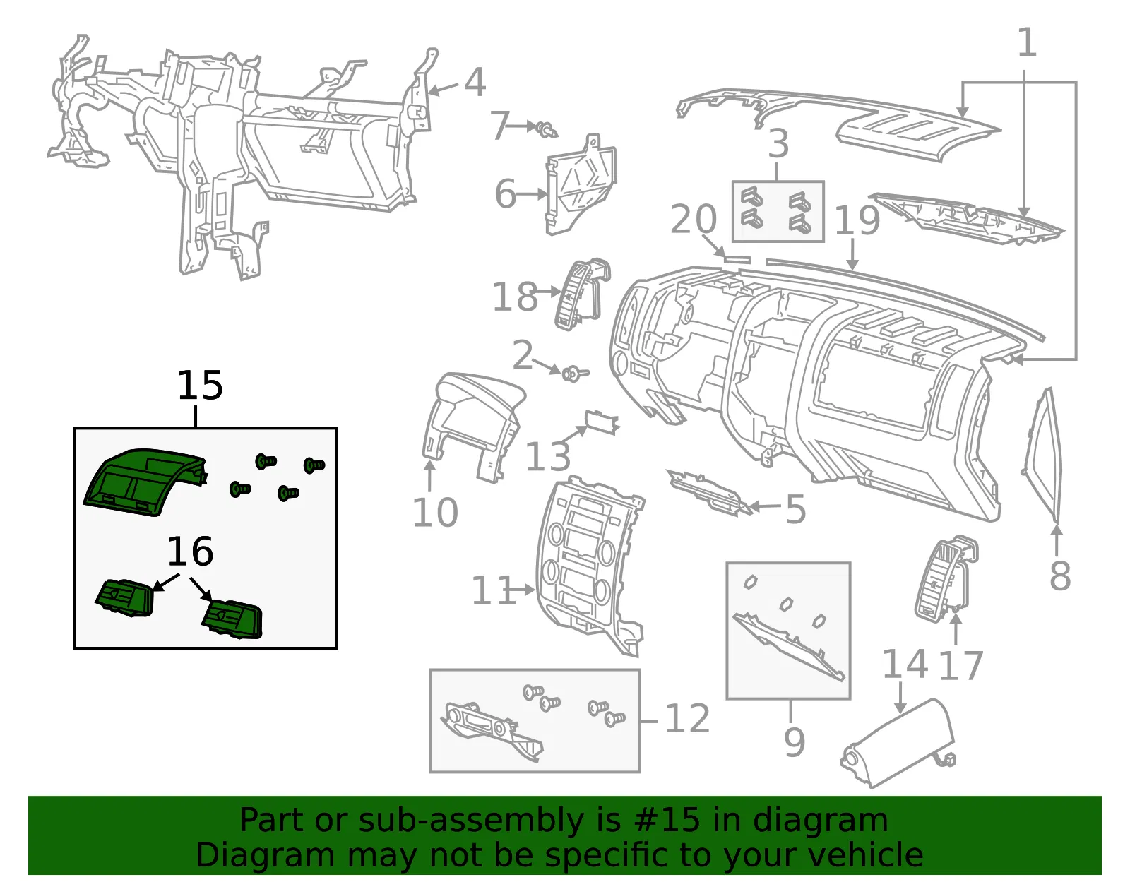 Panel C Ventilator - MAZDA (ZZCA6493170) - view 2