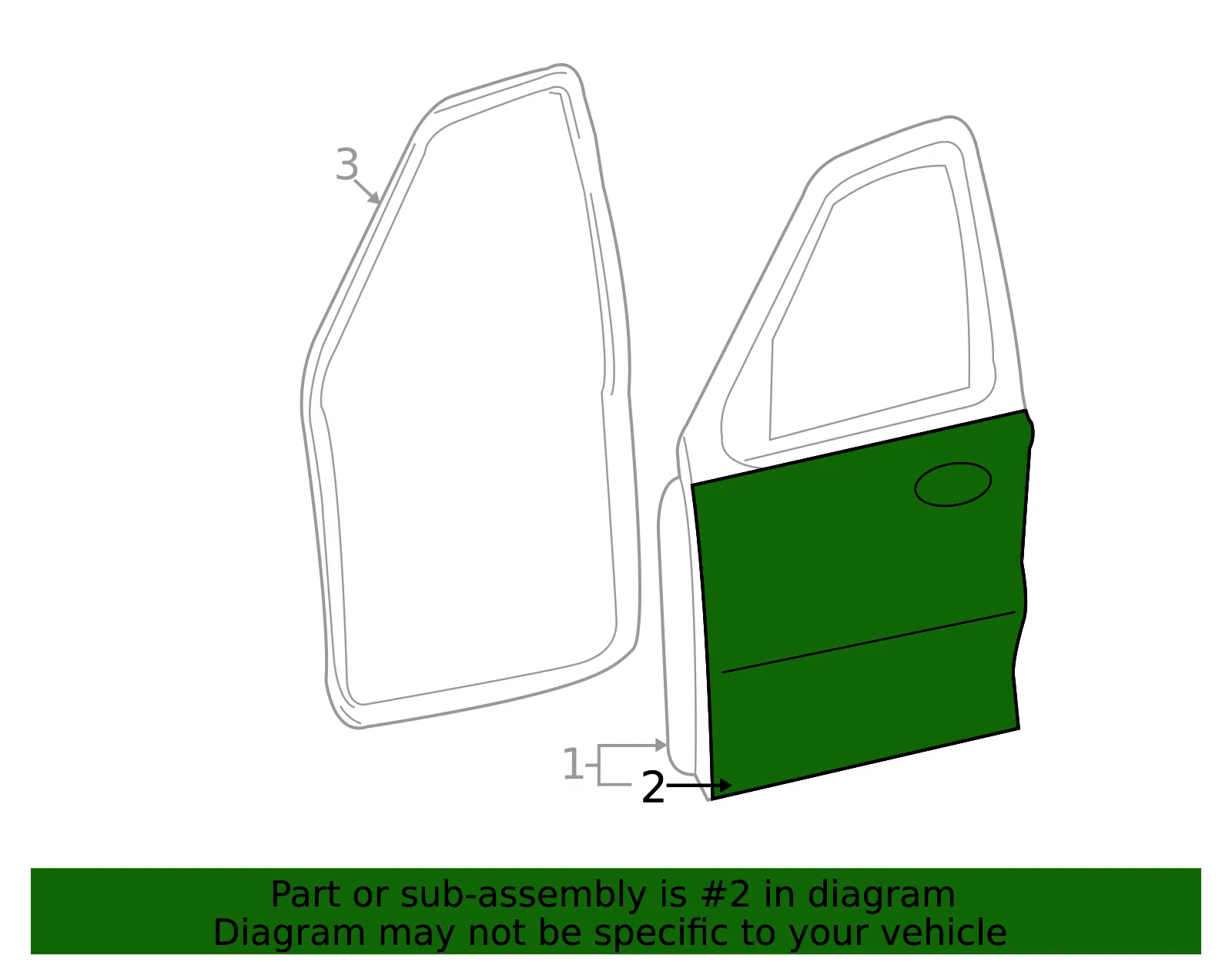 Outer Panel - Driver's Side (LH) - Mazda (ZZDA-59-020) - view 2