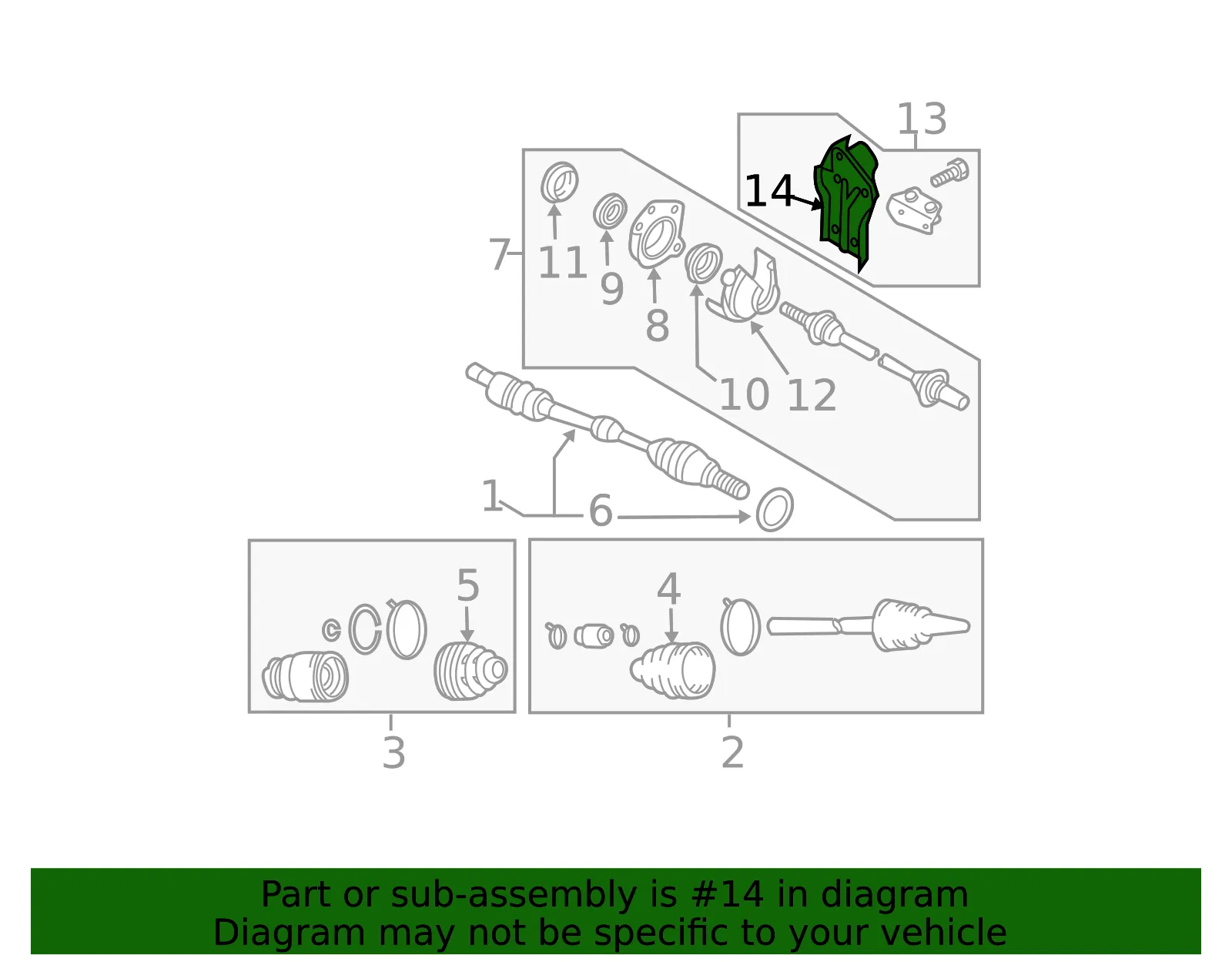 Cv Intermediate Shaft Bracket - Mazda (aj4840070) - view 2